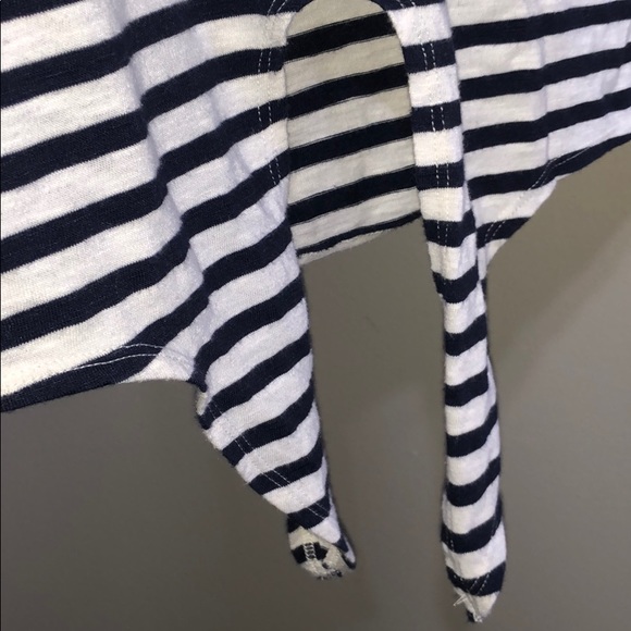 J.Crew Blue and white striped Tie Short sleeve - Picture 3 of 5